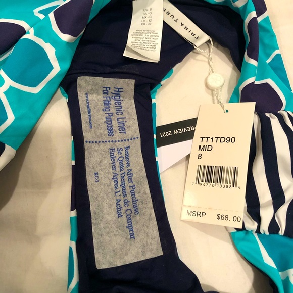 NWT Trina Turk reversible swimsuit. Size 8. Resort wear Swim and Spa collection - Picture 6 of 10
